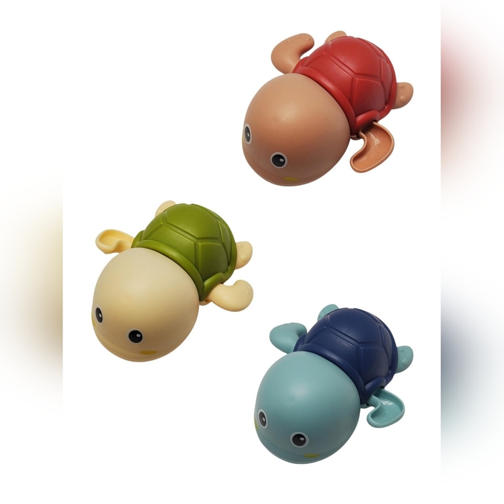 Bath toys 3pc cute swimming bath colorful turtle toys babies 1-3 year old